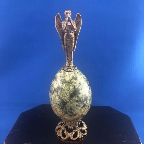 Marvel Other - Green Marvel Egg With Brass Angel On Top
